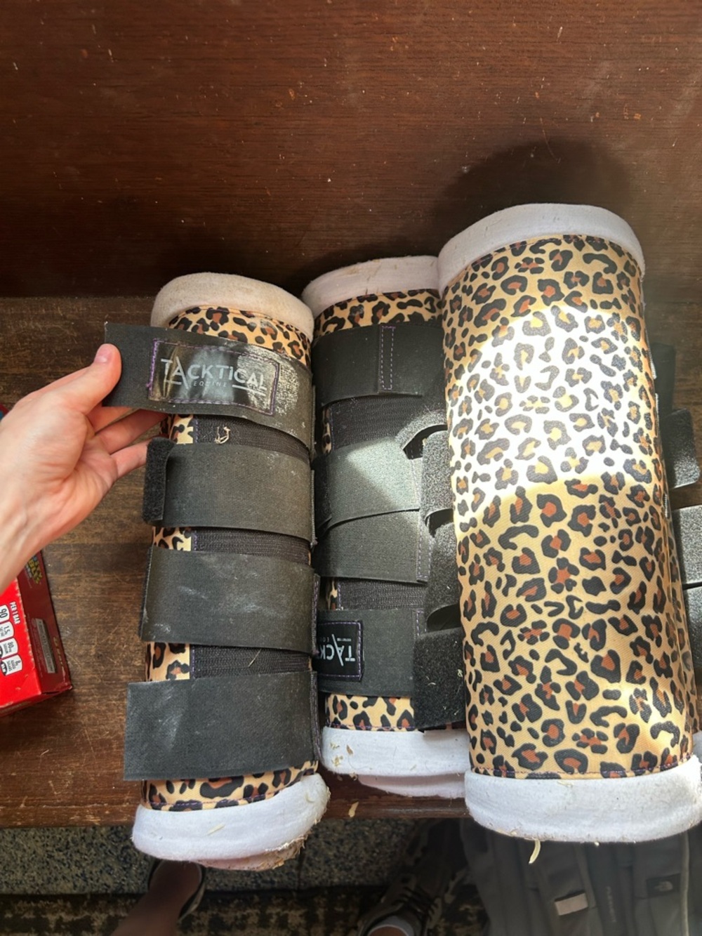 Tactical Leopard Print Dog Leg Boots — Brown Leopard